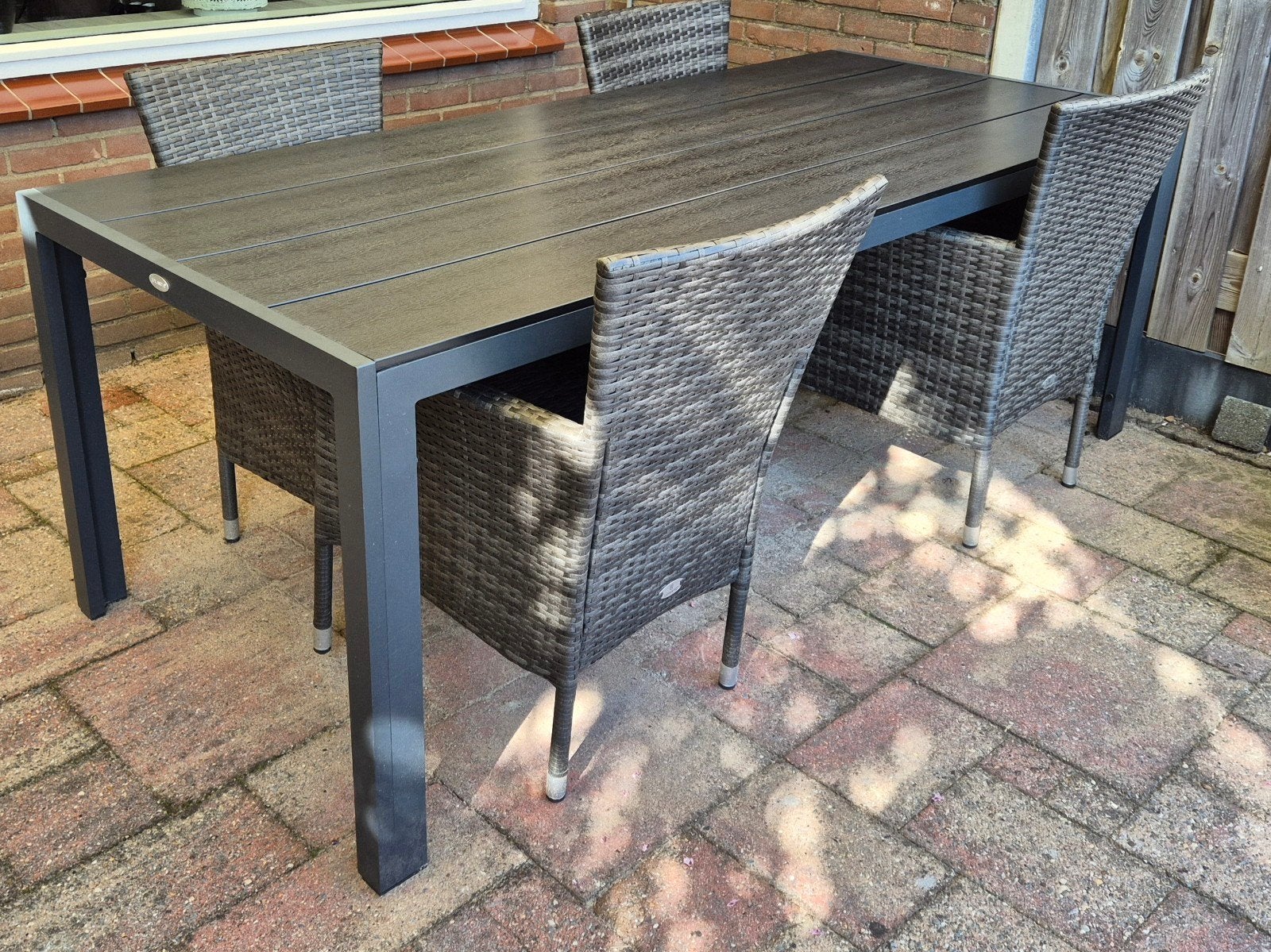 Leuke tuinset, Ophalen, 4 zitplaatsen, Aluminium, Zo goed als nieuw
