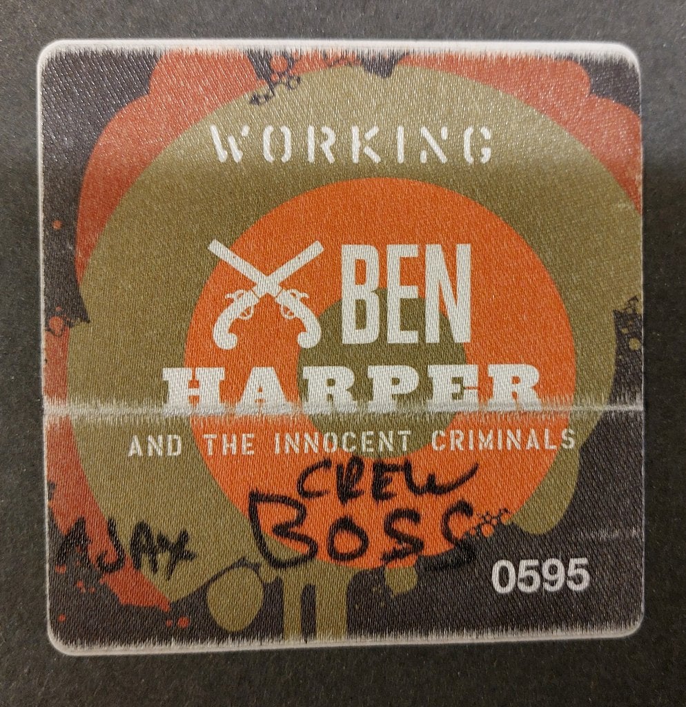 Ben Harper BACKSTAGE PASS Amsterdam 2006 Origineel, Gebruikt, Verzenden, Ben Harper, NvT