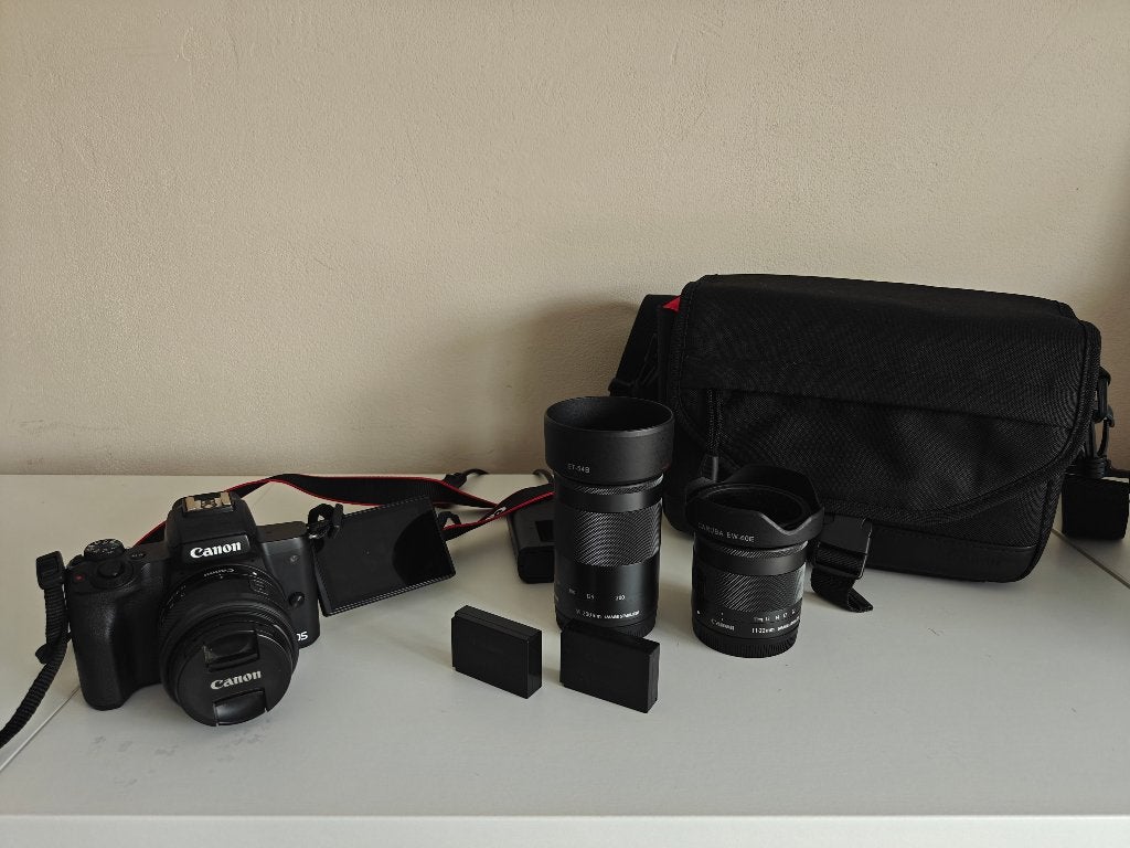 Canon EOS M50 Mark II complete set, Canon, Ophalen of Verzenden, Zo goed als nieuw, 24 megapixels