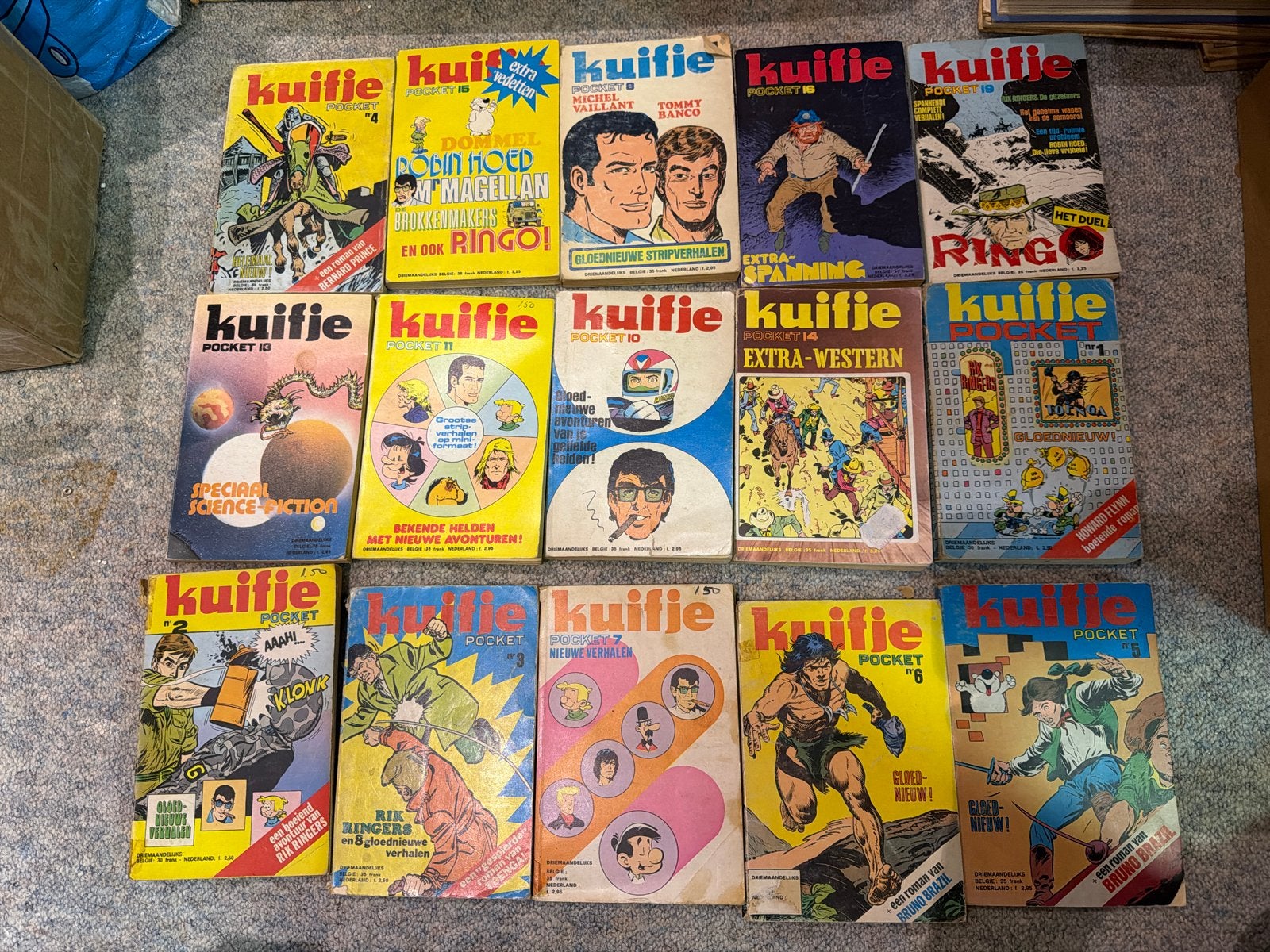 Grote collectie Kuifje Pocket stripboeken. 15 delen, Meerdere stripboeken, Ophalen of Verzenden, Gelezen