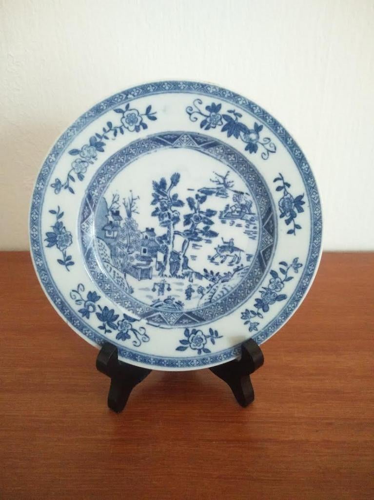 Oud Chinees porselein wandbordje 15 cm jaren 1910/1920, Ophalen of Verzenden