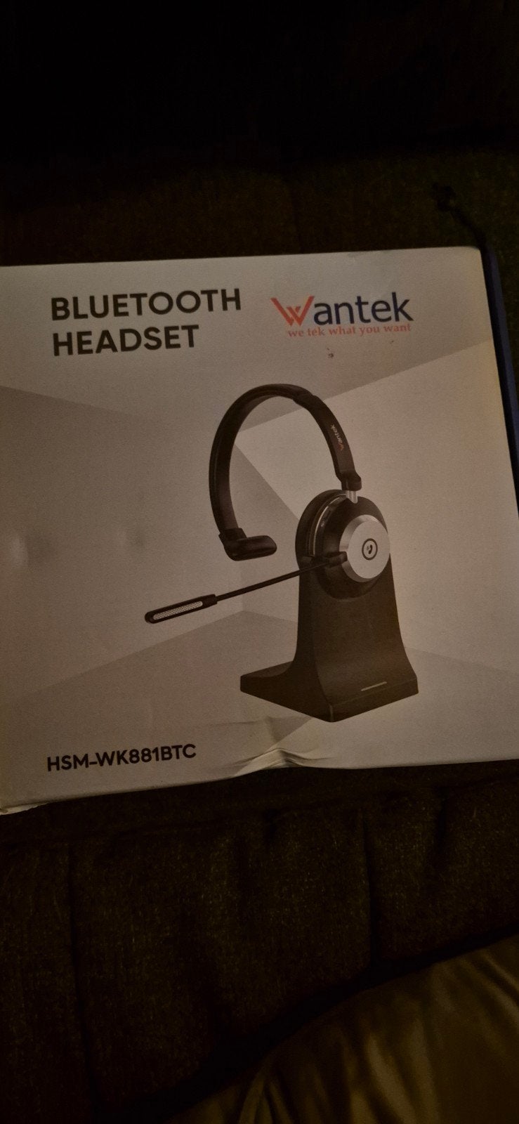 Wantek Bluetooth Headset HSM-WK881BTC - Nieuw en Ongebruikt, Computers en Software, Headsets, Nieuw, On-ear, Draadloos, Volumeregelaar