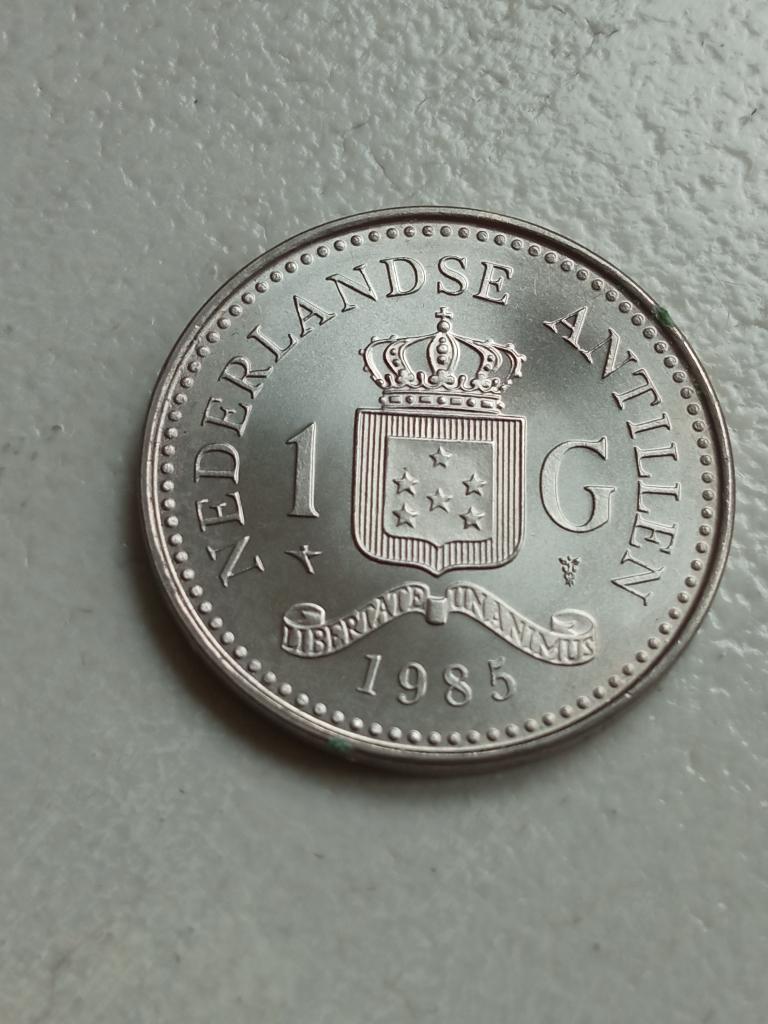 Nederlandse Antillen 1 gulden 1985., Ophalen of Verzenden, Midden-Amerika, Losse munt