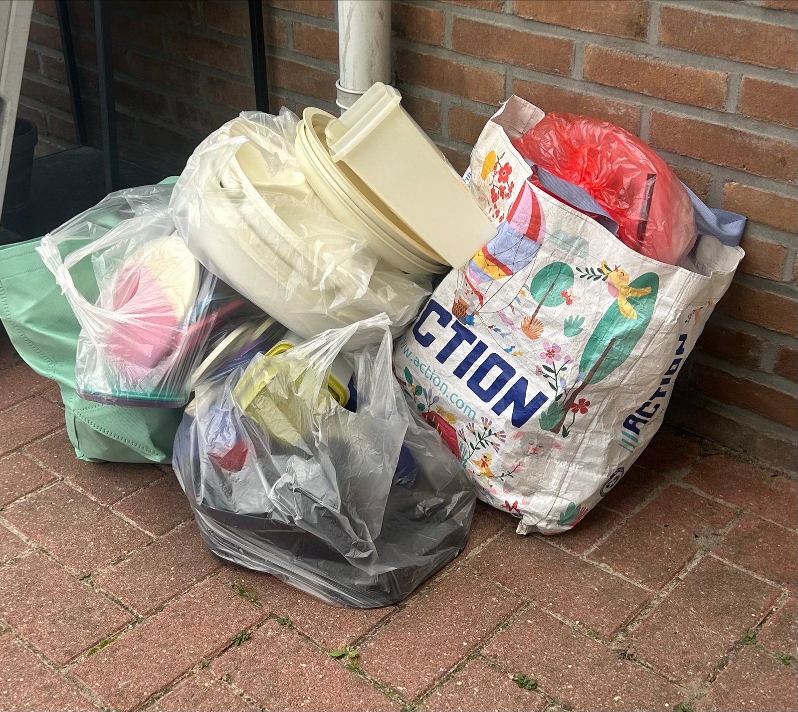 Grote partij Tupperware bakjes en deksels, Ophalen, Gebruikt, Overige typen, Met deksel