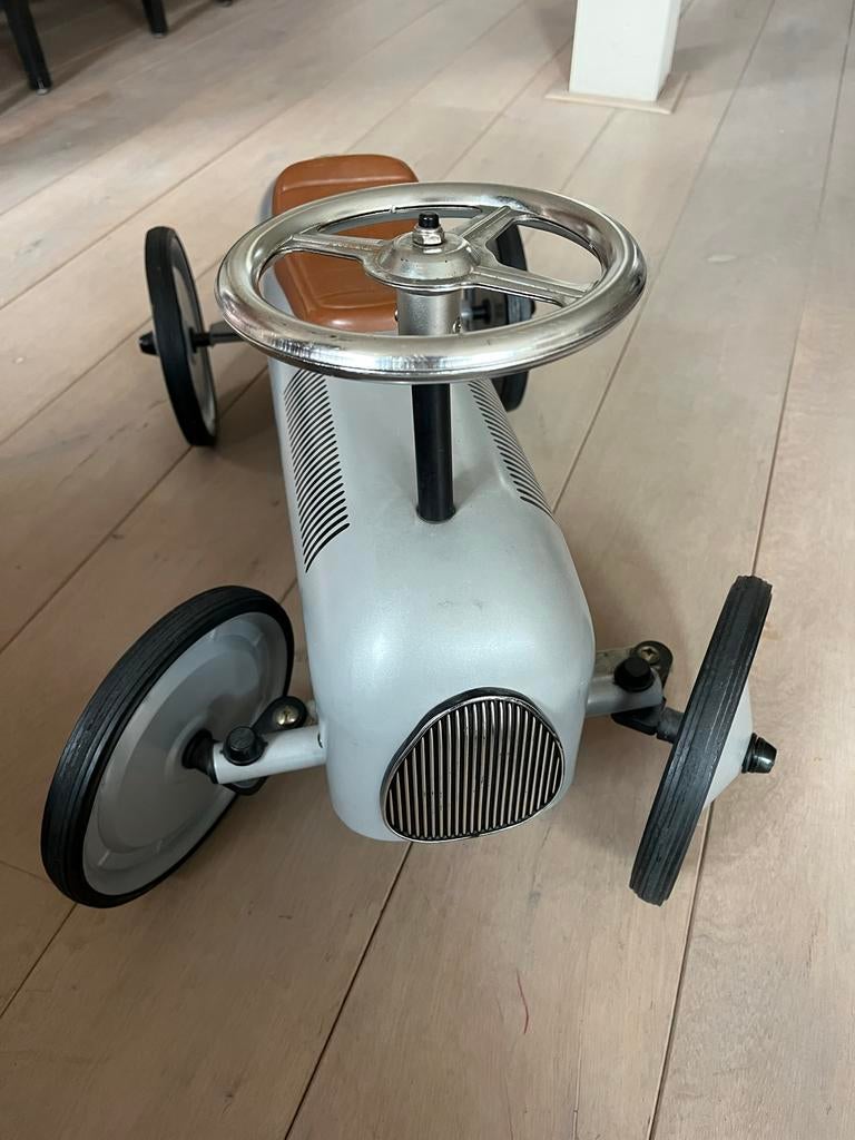 Retro loopauto grijs met nummer 1, Ophalen of Verzenden, Gebruikt