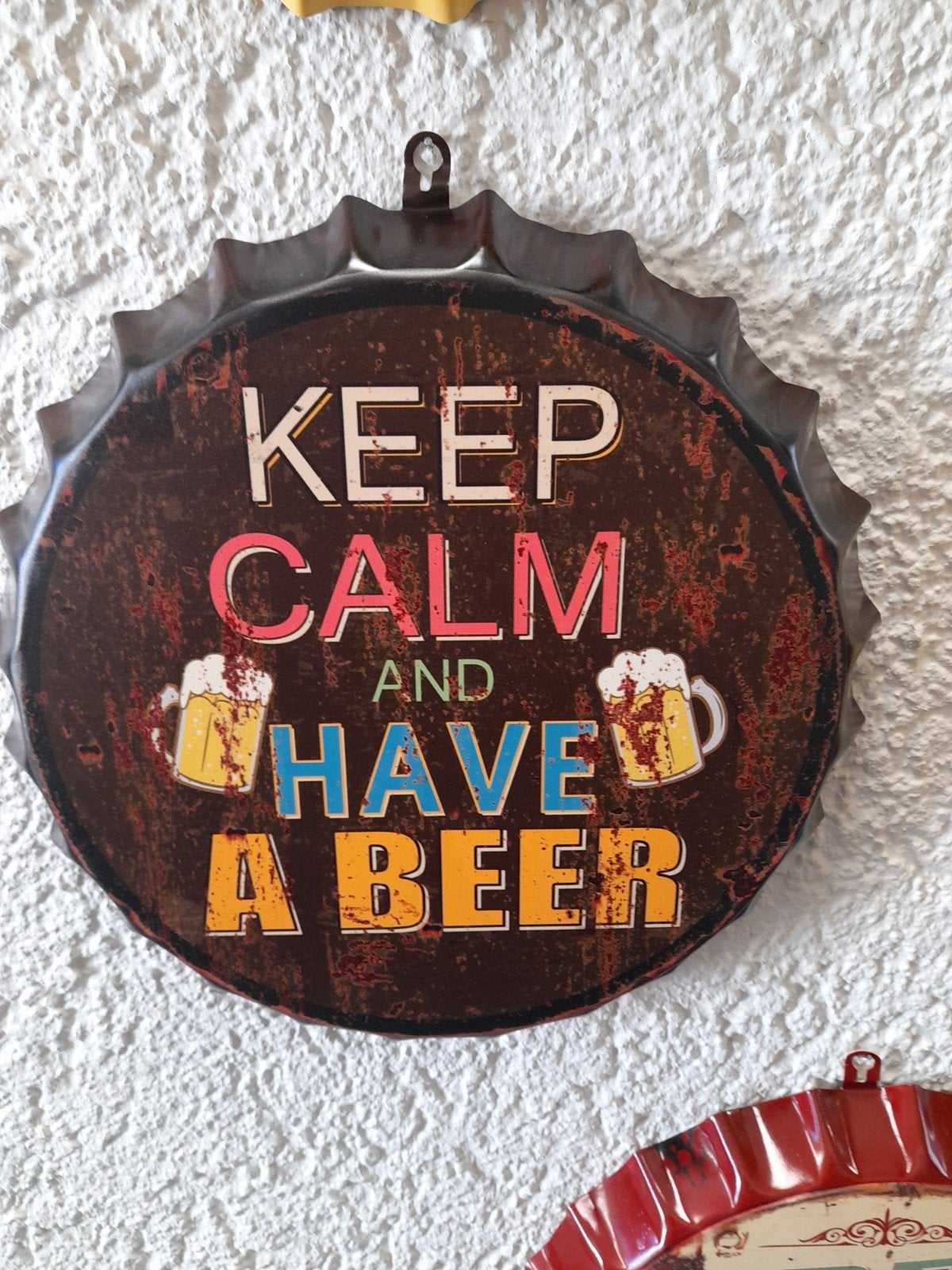Blikken wand bord bier dop, Ophalen of Verzenden, Zo goed als nieuw