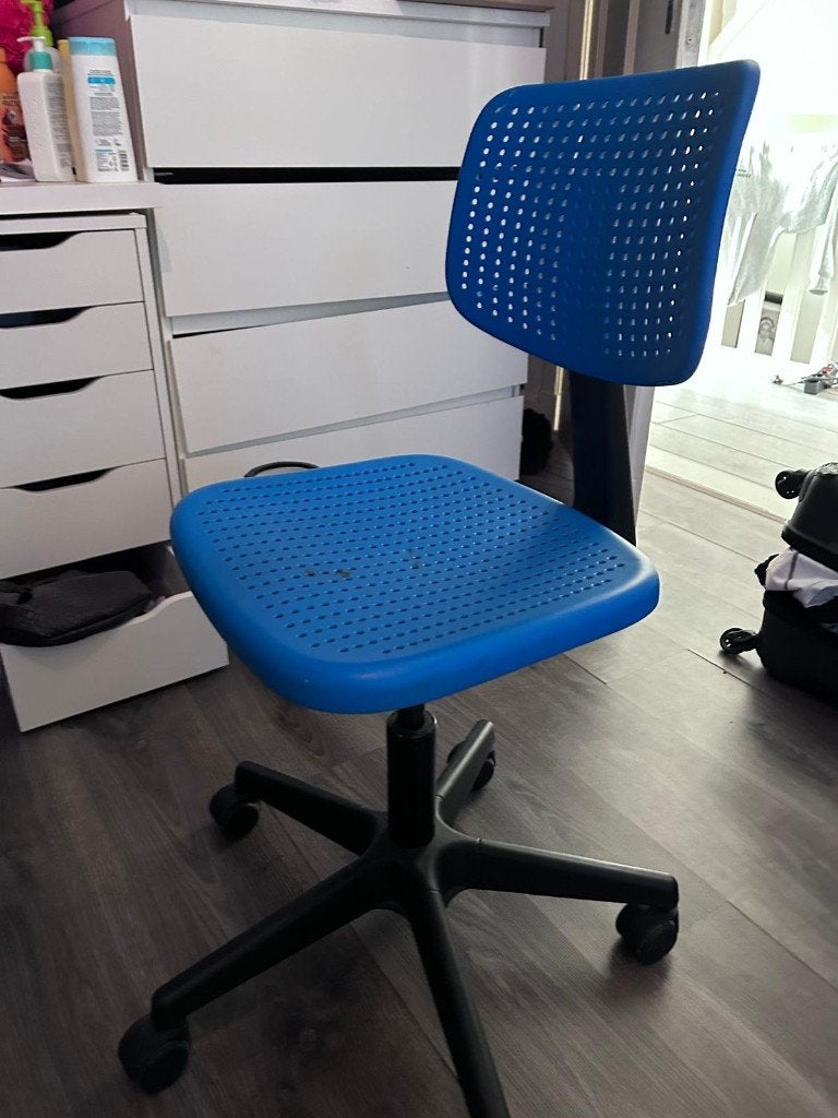 Bureaustoel, Ophalen, Gebruikt, Blauw, Bureaustoel
