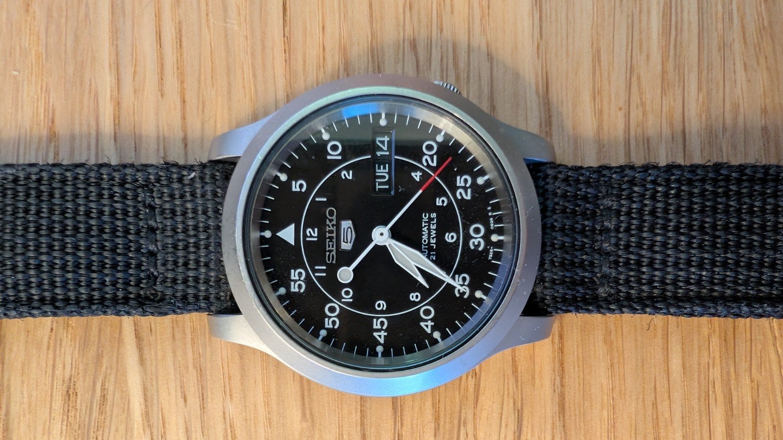 Seiko 5 Automatisch Horloge SNK809K2, Seiko, Gebruikt, Staal, Polshorloge