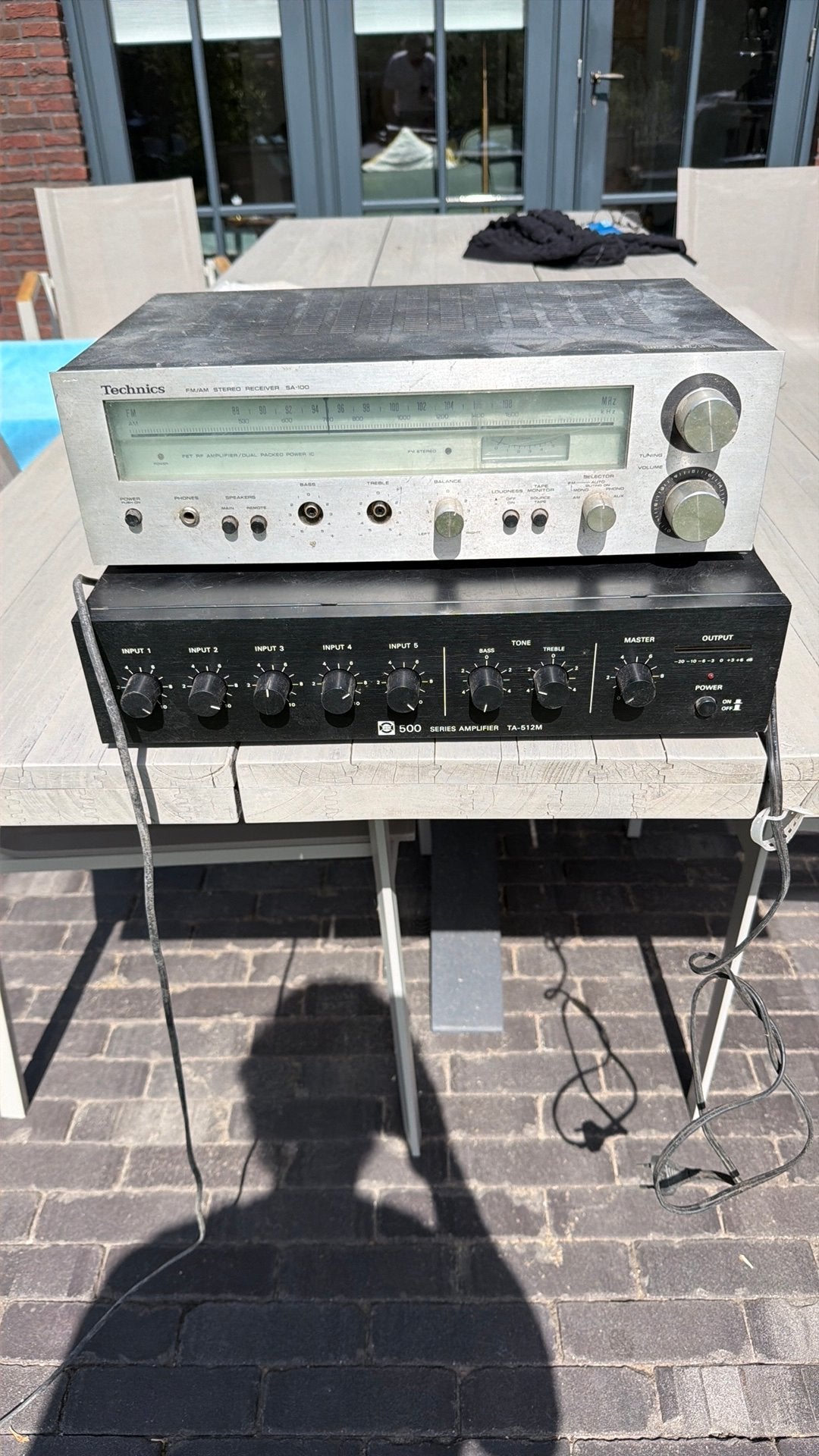 Technics SA-100 FM/AM Stereo Receiver & 500 Series Versterke, Ophalen, Gebruikt, Stereo, Minder dan 60 watt