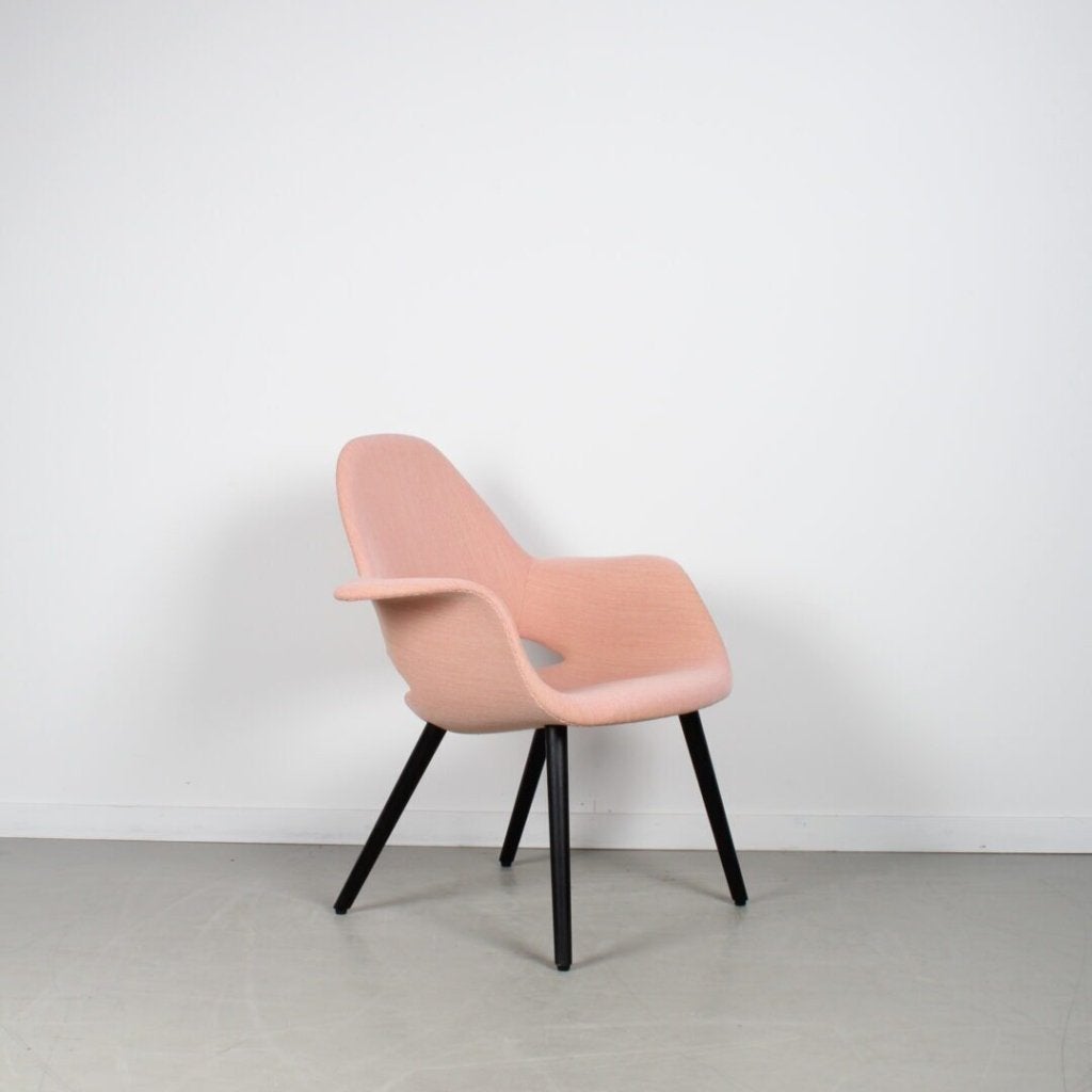 Vitra Organic Chair Stoel Roze Stof - Hout