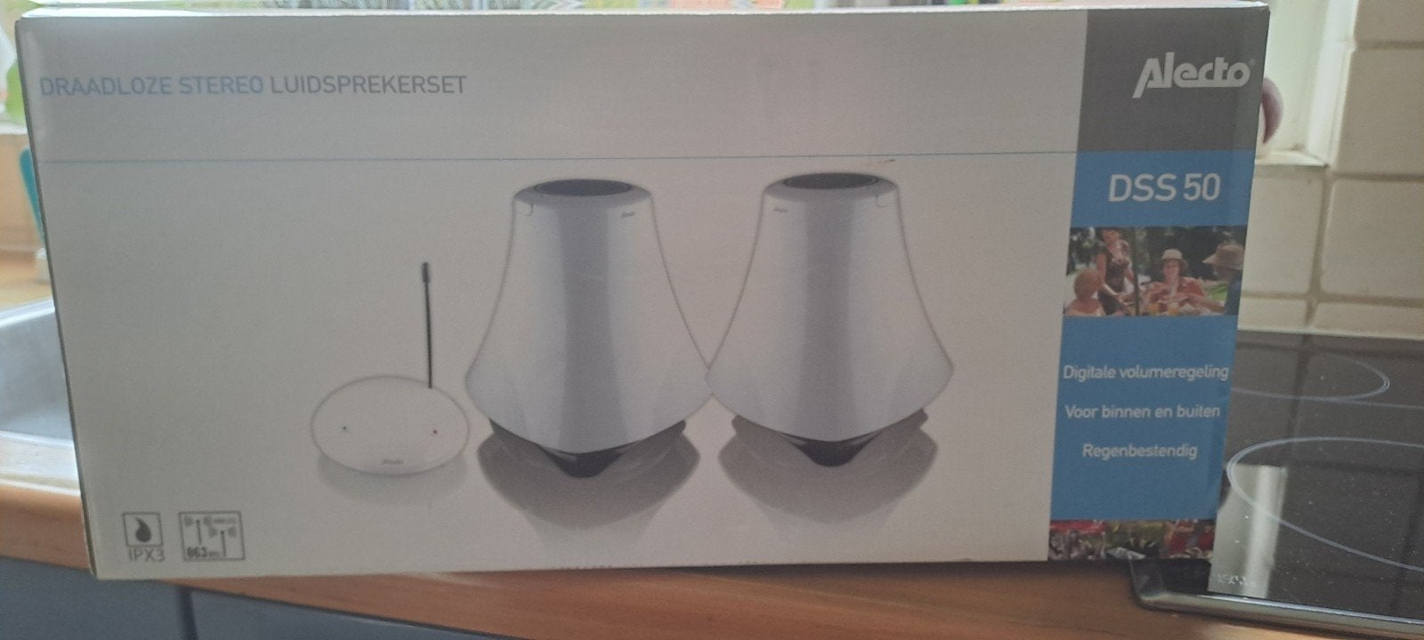 Alecto DSS 50 Draadloze Stereo Luidsprekerset, Speakerset, Ophalen of Verzenden, Zo goed als nieuw, Minder dan 60 watt