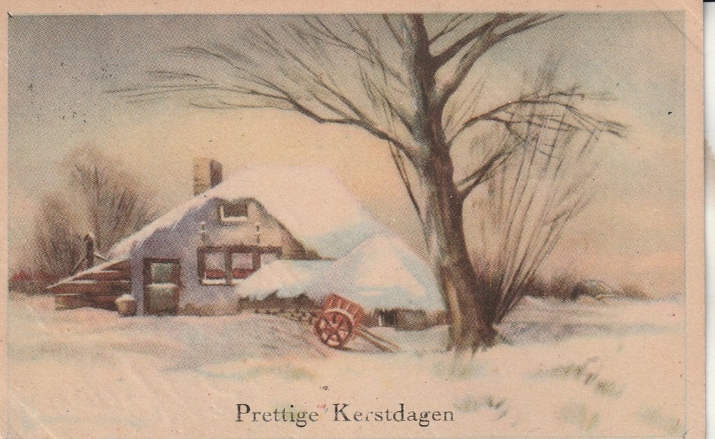 Prettige Kerstdagen 1943, Ophalen of Verzenden, 1940 tot 1960, Gelopen, Feest(dag)