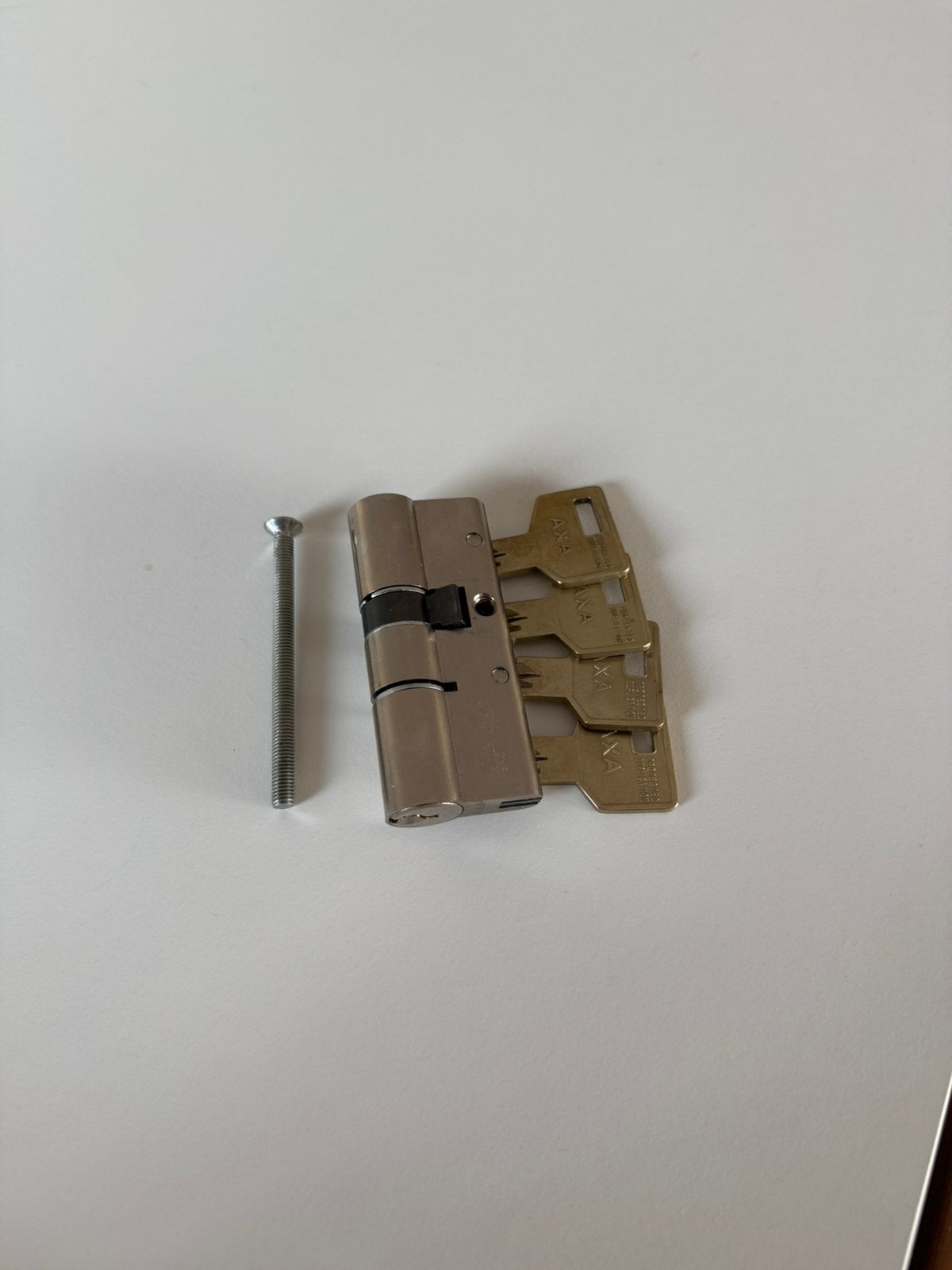 AXA Xtreme Security veiligheidscilinder 30/45 + 4 sleutels, Ophalen of Verzenden, Zo goed als nieuw, Koper of Messing, Slot