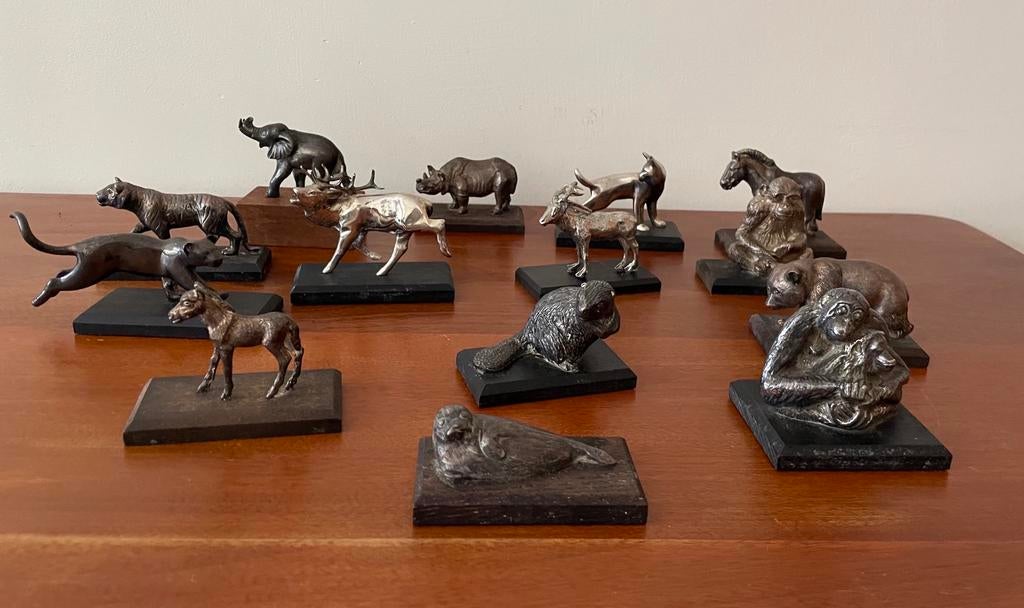 Verzilverde dieren WNF 14 stuks, Verzamelen, Ophalen of Verzenden, Zo goed als nieuw, Dier