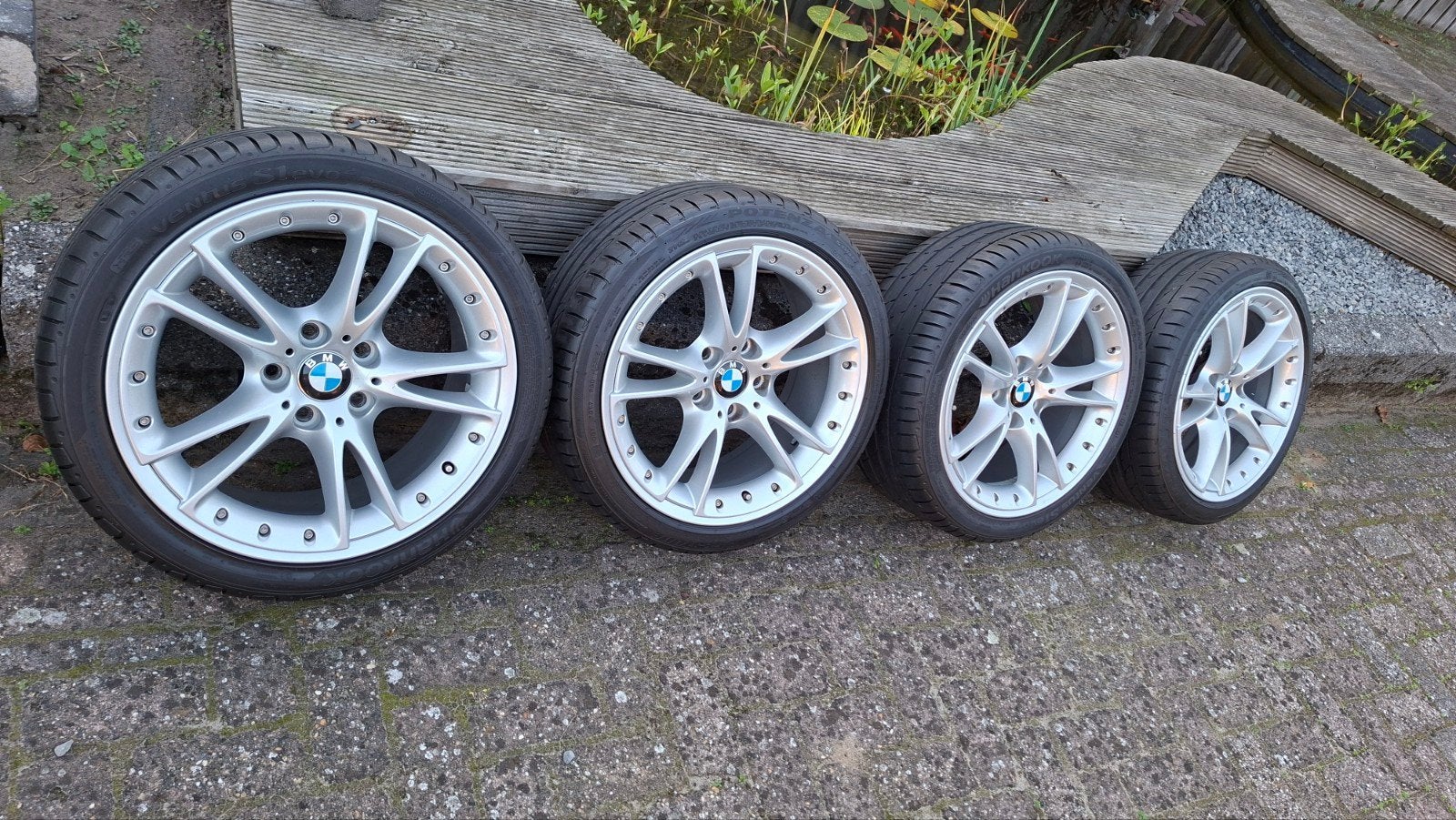 Originele BMW Z4 Style 294 breedset 18 inch velgen + zomerba, Ophalen, 18 inch, Gebruikt, Banden en Velgen