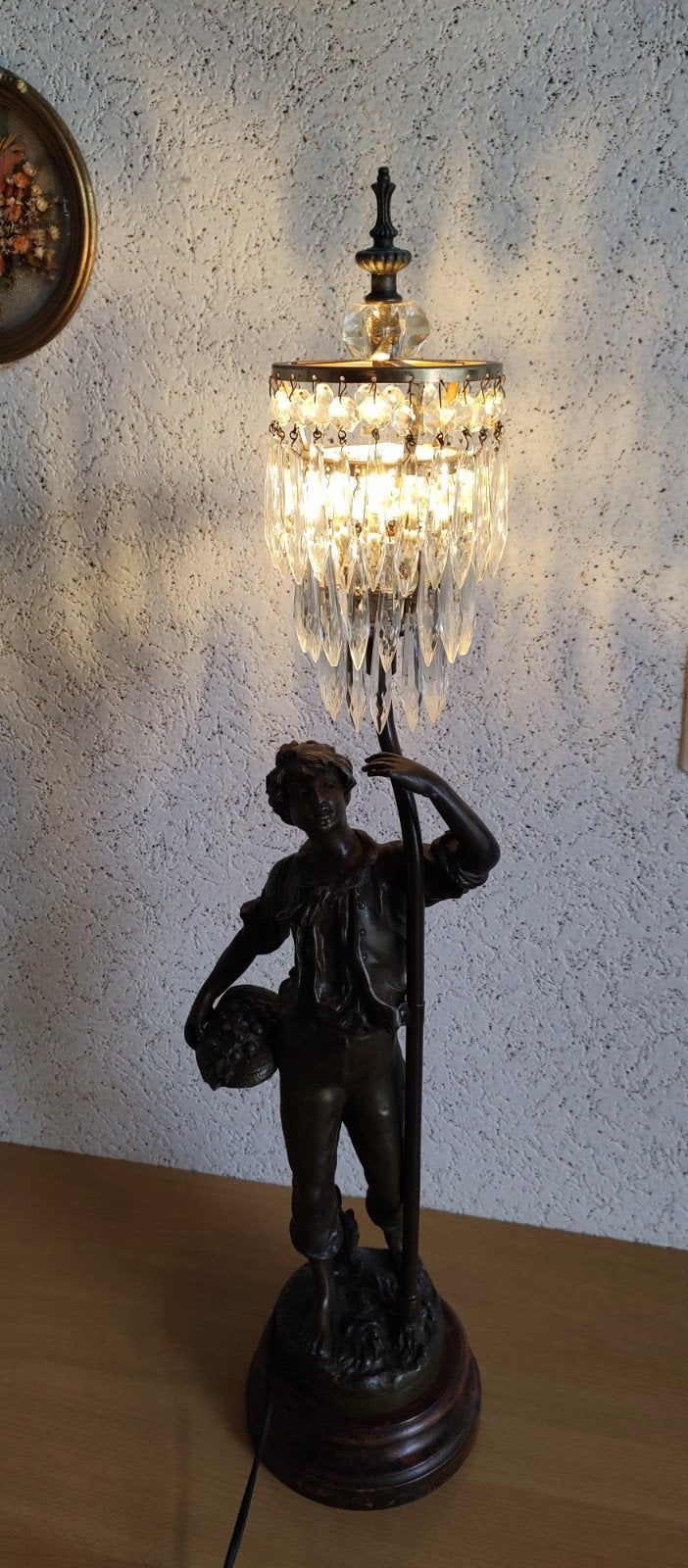 Antieke tafel lamp, Ophalen