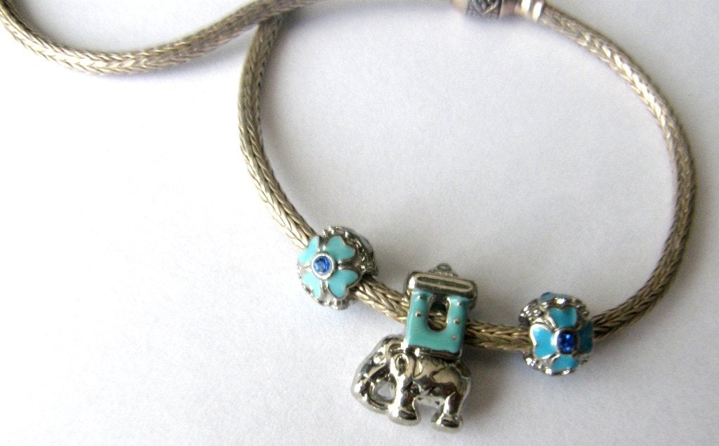 925 Zilveren Pandora ketting met bolsluiting Origineel, Ophalen, Met hanger, Zo goed als nieuw, Zilver
