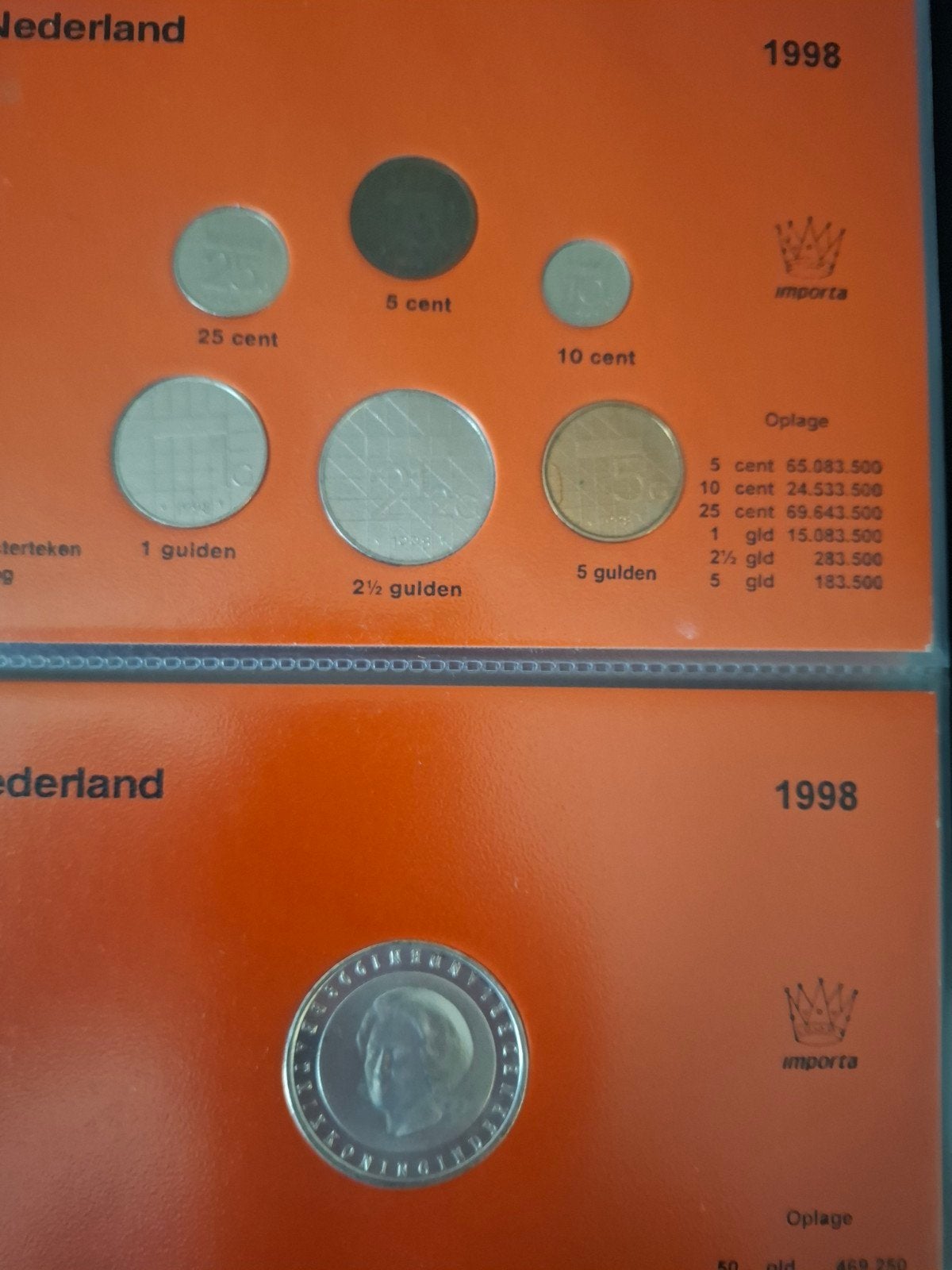 Complete Beatrix muntenverzameling in 2 albums incl 10&50Gul, Ophalen of Verzenden, Koningin Beatrix, Overige waardes, Setje