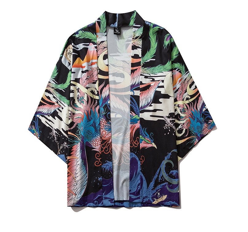 Japans shirt 004 (kimono dames heren traditioneel yukata), Verzenden, Nieuw, Overige maten, Meerkleurig