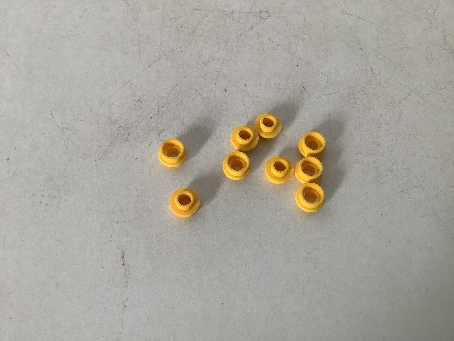 Lego plaat 1x1 rond met open nop geel, Ophalen of Verzenden, Gebruikt, Losse stenen, Lego