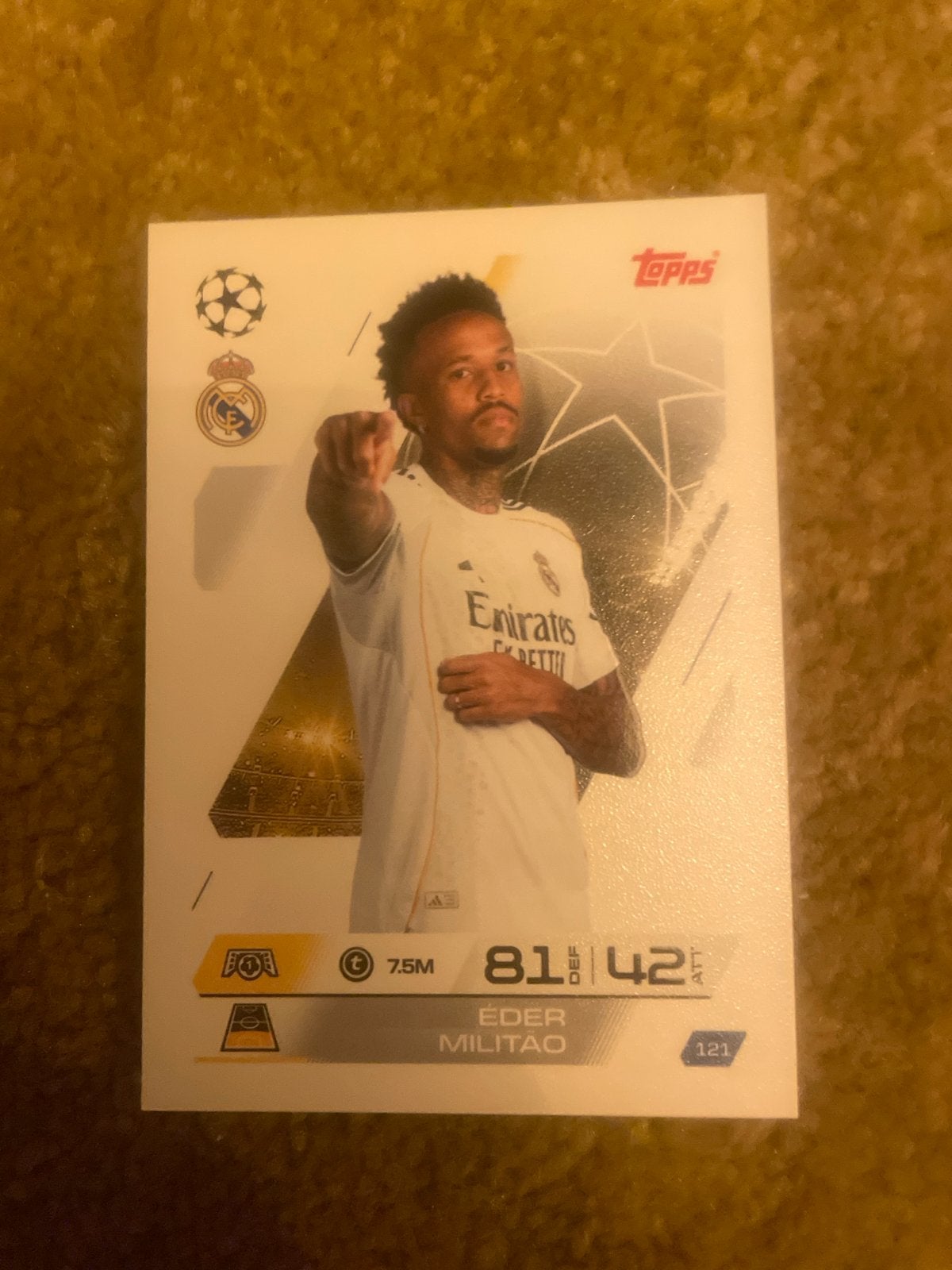 Eder Militao Topps Match Attax Champions League kaart, Verzamelen, Ophalen of Verzenden, Zo goed als nieuw, Buitenlandse clubs
