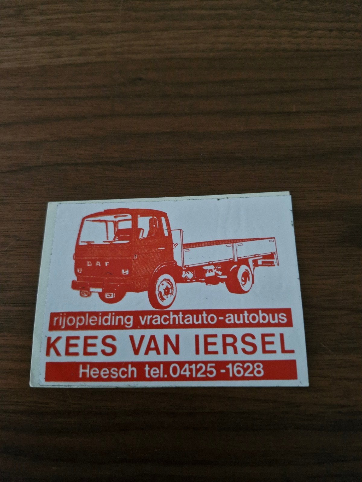 657 Vintage DAF vrachtwagen sticker - Kees van Iersel, Ophalen of Verzenden, Zo goed als nieuw, Auto of Motor