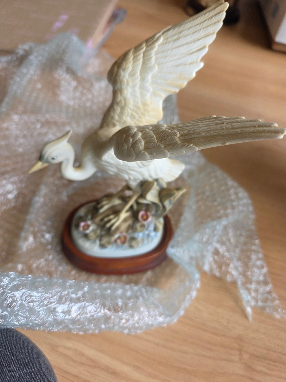 Vintage Porseleinen Reiger Beeldje - VAGA International, Ophalen of Verzenden