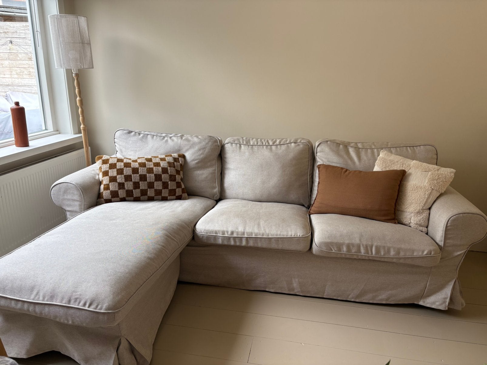 Ektorp loungebank beige Ikea, Huis en Inrichting, Ophalen, Zo goed als nieuw
