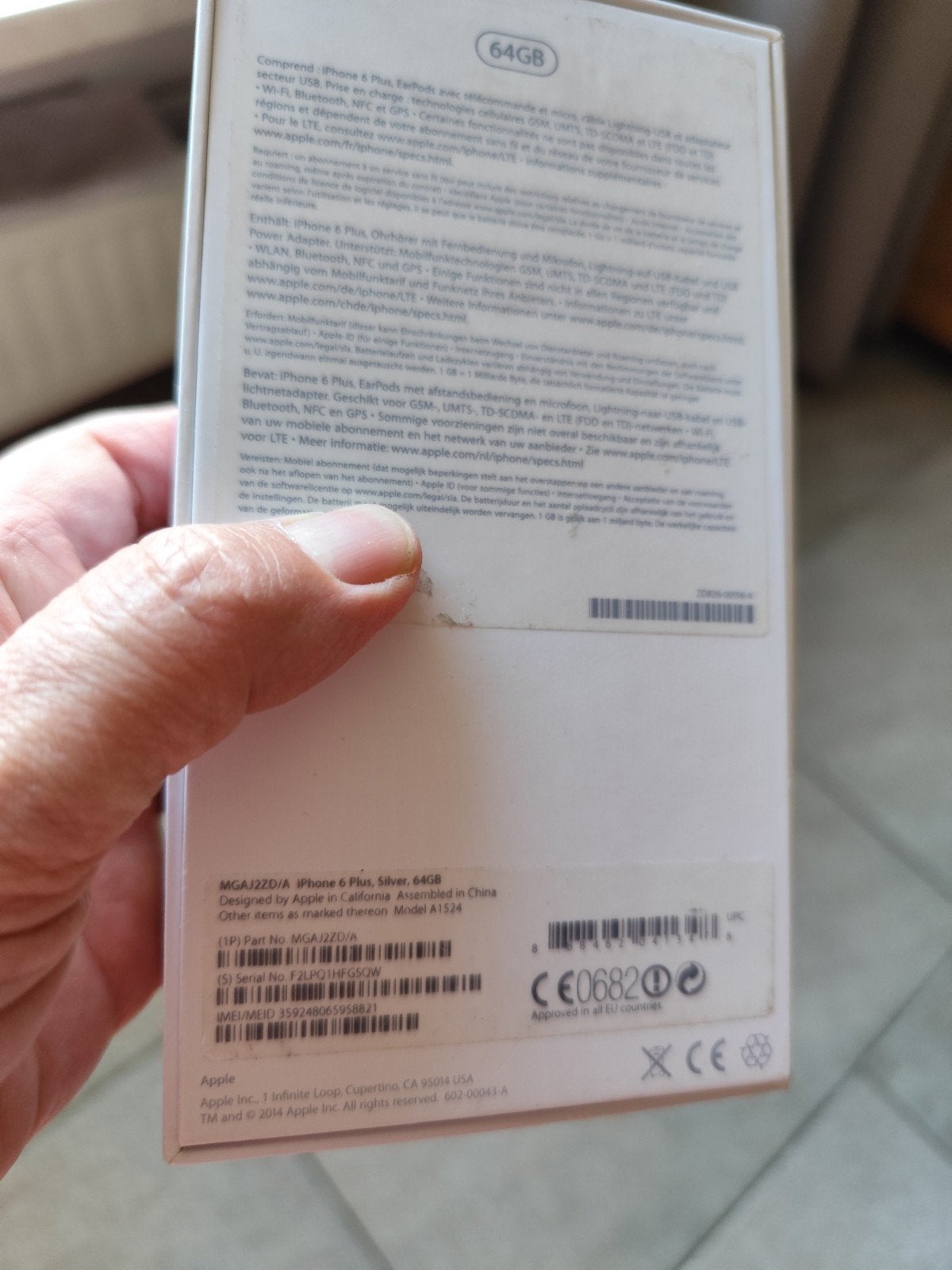 iPhone 6 Plus Zilver 64GB - gebruikt, Gebruikt, Ophalen of Verzenden, 64 GB, Zonder simlock