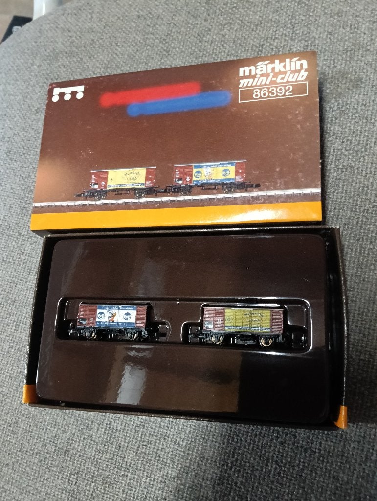 Marklin mini club Z spoor 86392 goederenwagenset, Wisselstroom, Wagon, Ophalen of Verzenden, Zo goed als nieuw