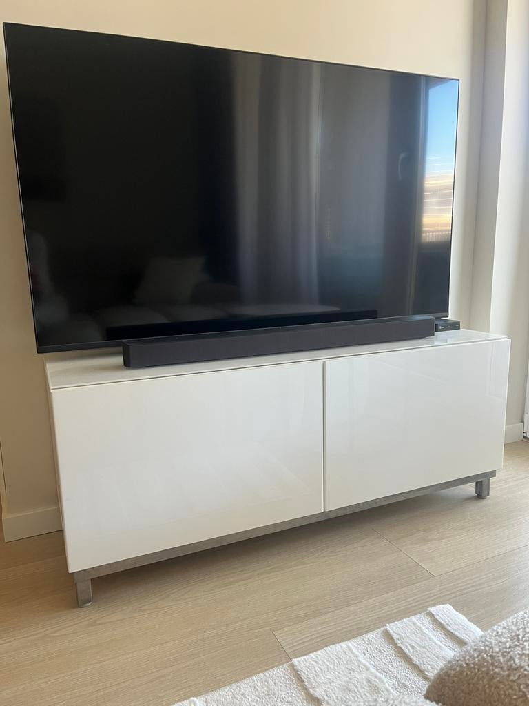Tv meubel ikea wit, Huis en Inrichting, Kasten | Televisiemeubels, Ophalen, 100 tot 150 cm, Zo goed als nieuw, Minder dan 100 cm