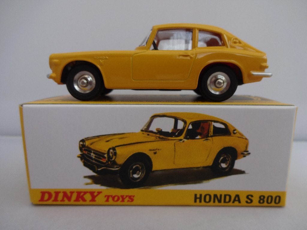 Honda S 800 geel nr: 1408 van Dinky Toys schaal 1:43, Ophalen of Verzenden, Nieuw, Auto, Dinky Toys