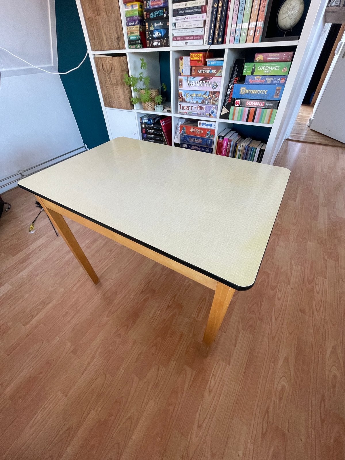Vintage Retro Formica Tafel, Ophalen, Zo goed als nieuw, Rechthoekig, 50 tot 100 cm