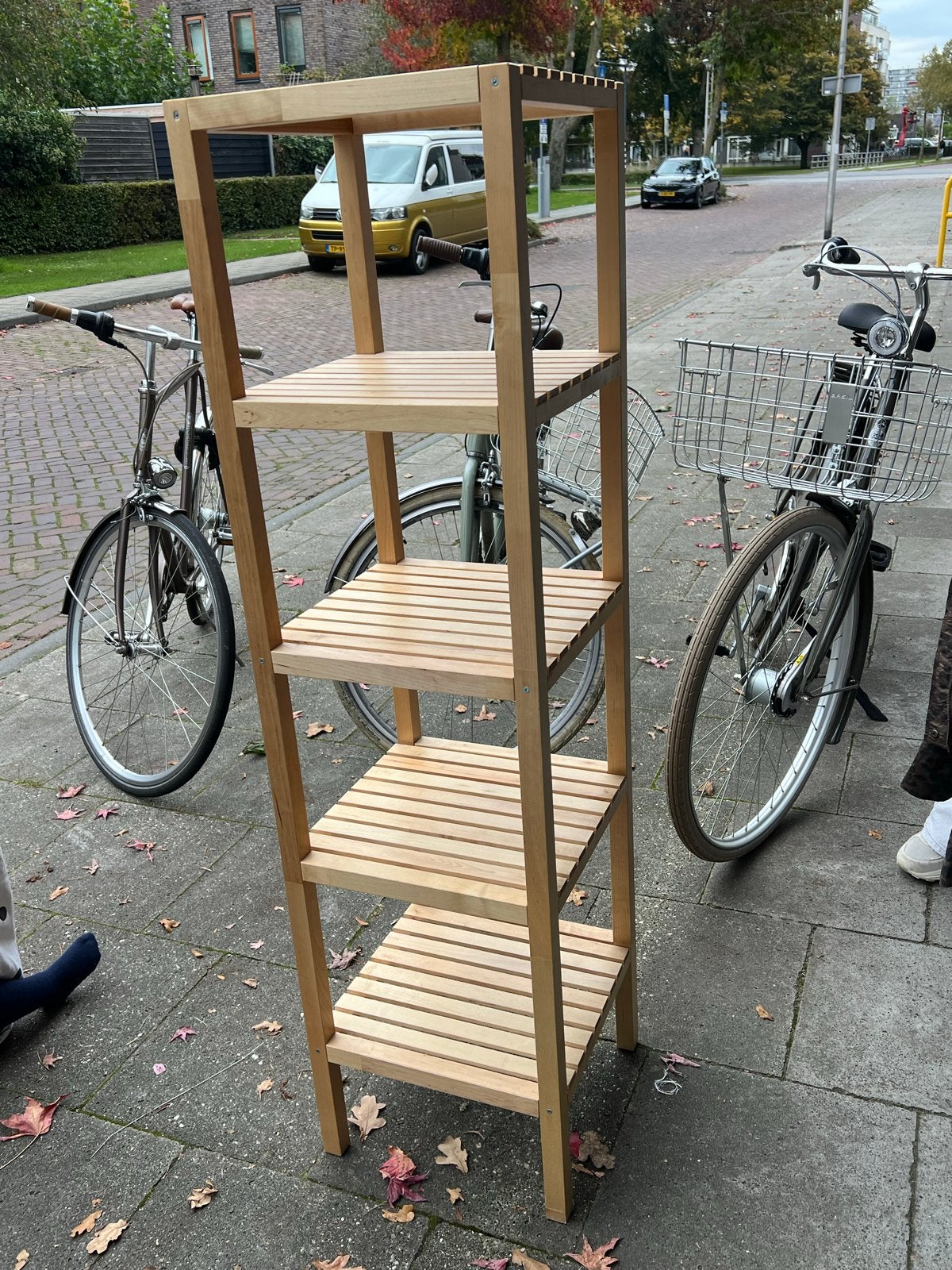 IKEA houten kastje met 5 planken, Ophalen, Gebruikt