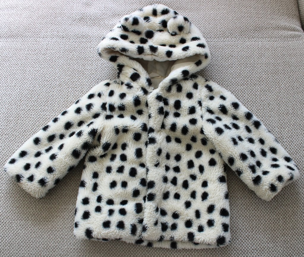 Fake fur jas van Hema 92, Meisje, Ophalen of Verzenden, Zo goed als nieuw, Hema