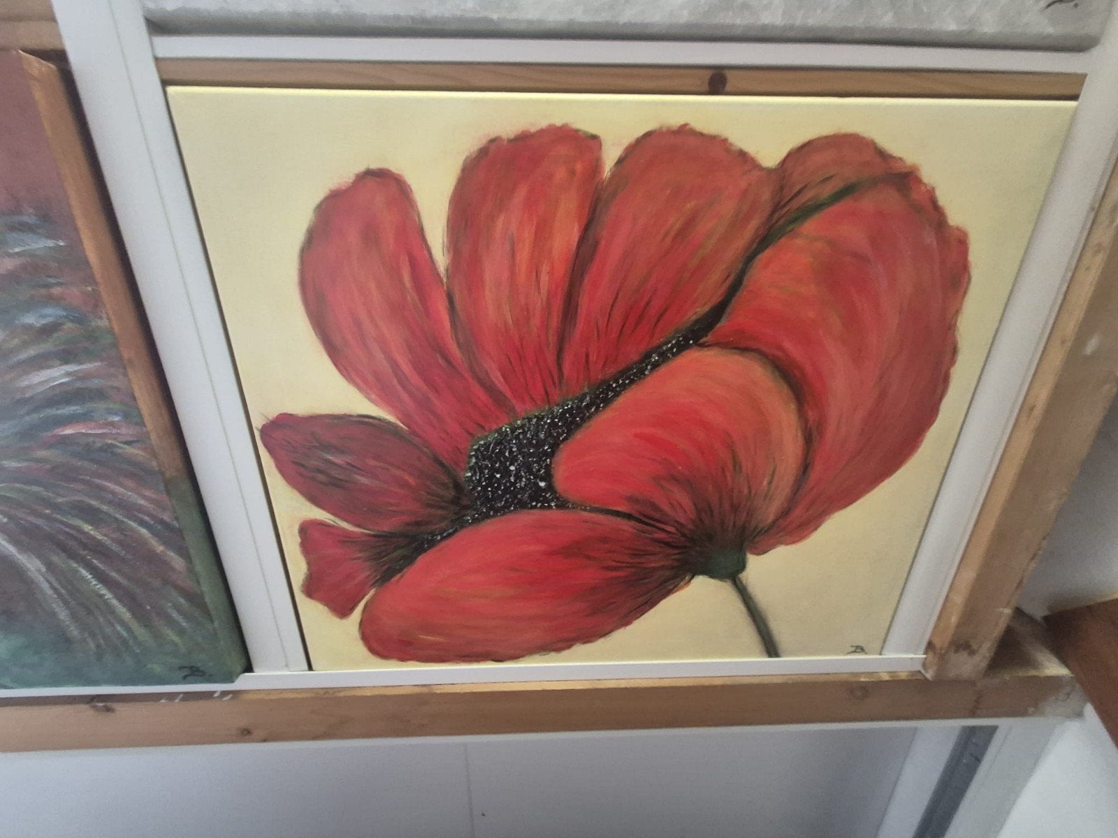 Schilderij klap roos, Antiek en Kunst, Ophalen