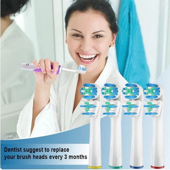 Opzetborstels Dual Electr.Tandenborstels voor Oral B,8 stuks, Verzenden, Nieuw, Opzetborstel