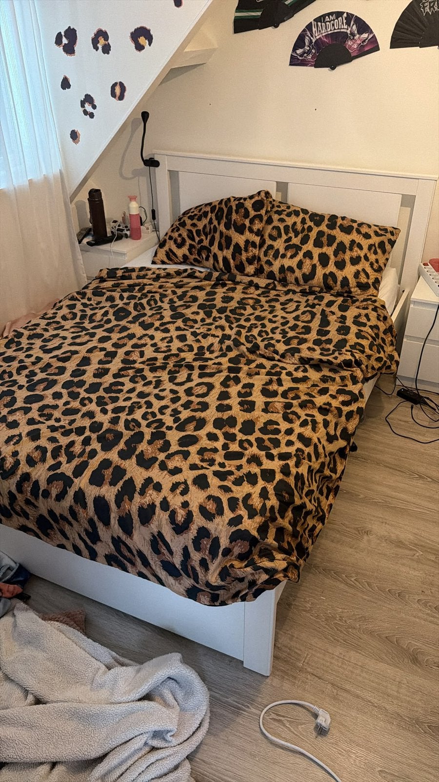 Songesans ikea bed 140x200, Ophalen, Wit, Tweepersoons, 140 cm