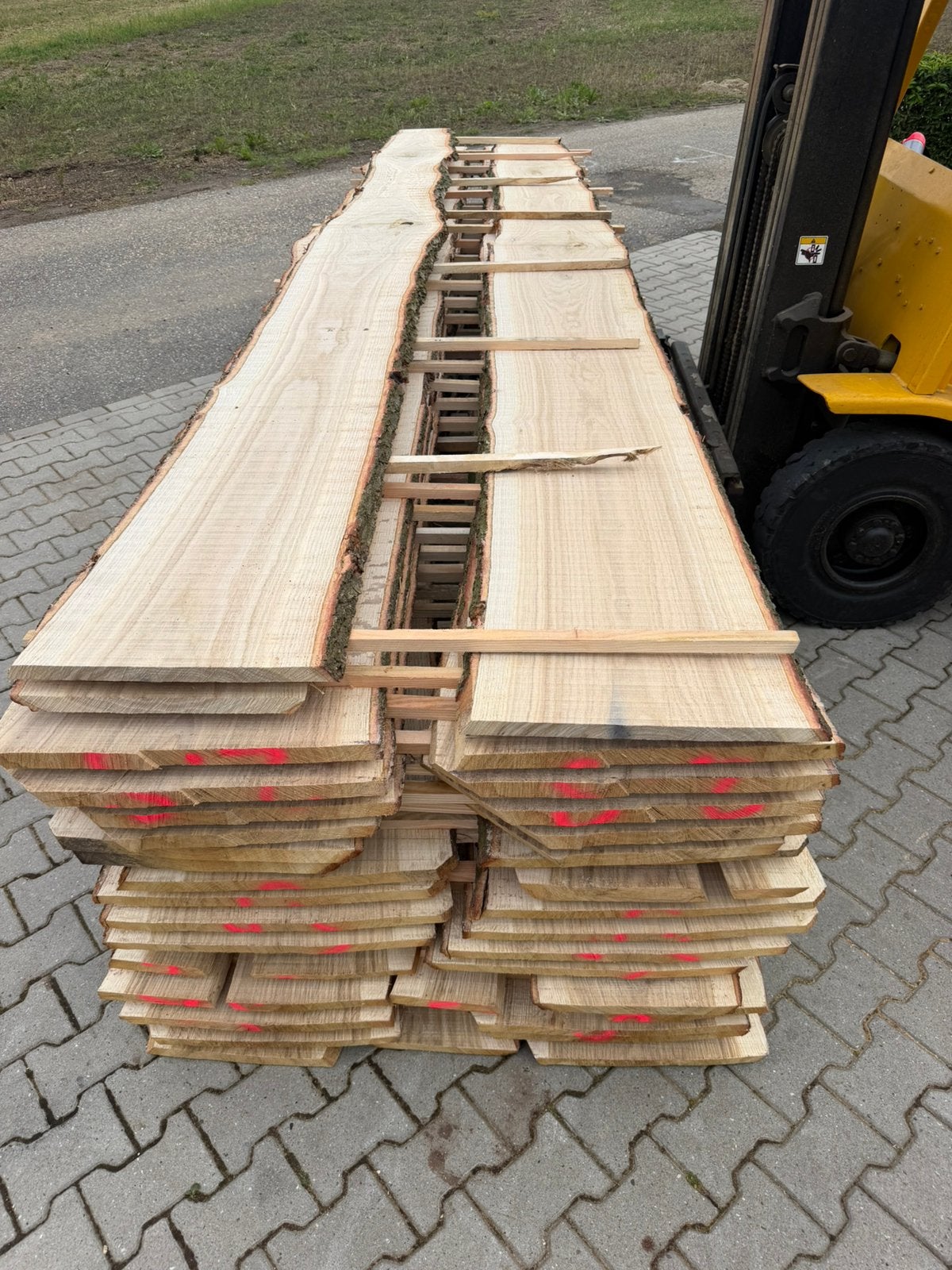 35 zeer mooie eiken schaaldelen 430x30-40x2,5 cm, Ophalen, Zo goed als nieuw, Hout, 20 tot 50 mm
