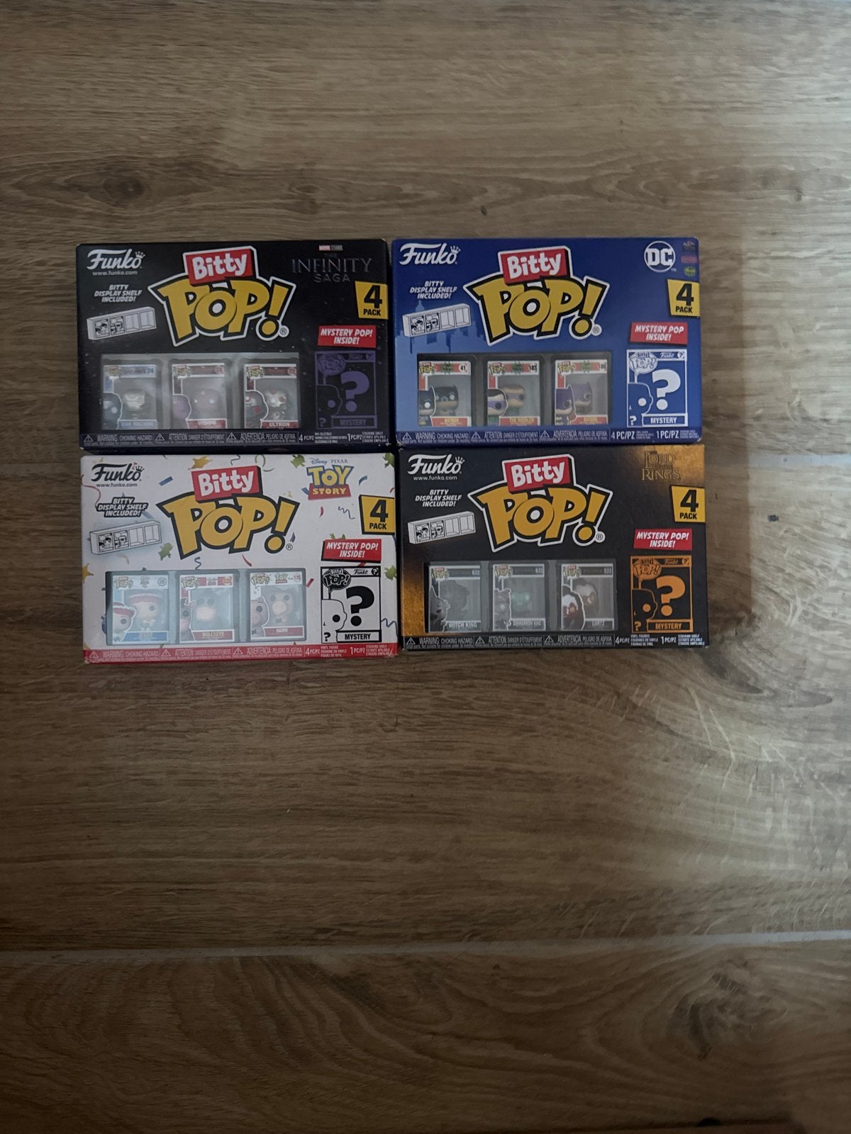 Funko Bitty Pop! 4-packs: Infinity, DC, Toy Story, Lord of t, Ophalen of Verzenden, Nieuw