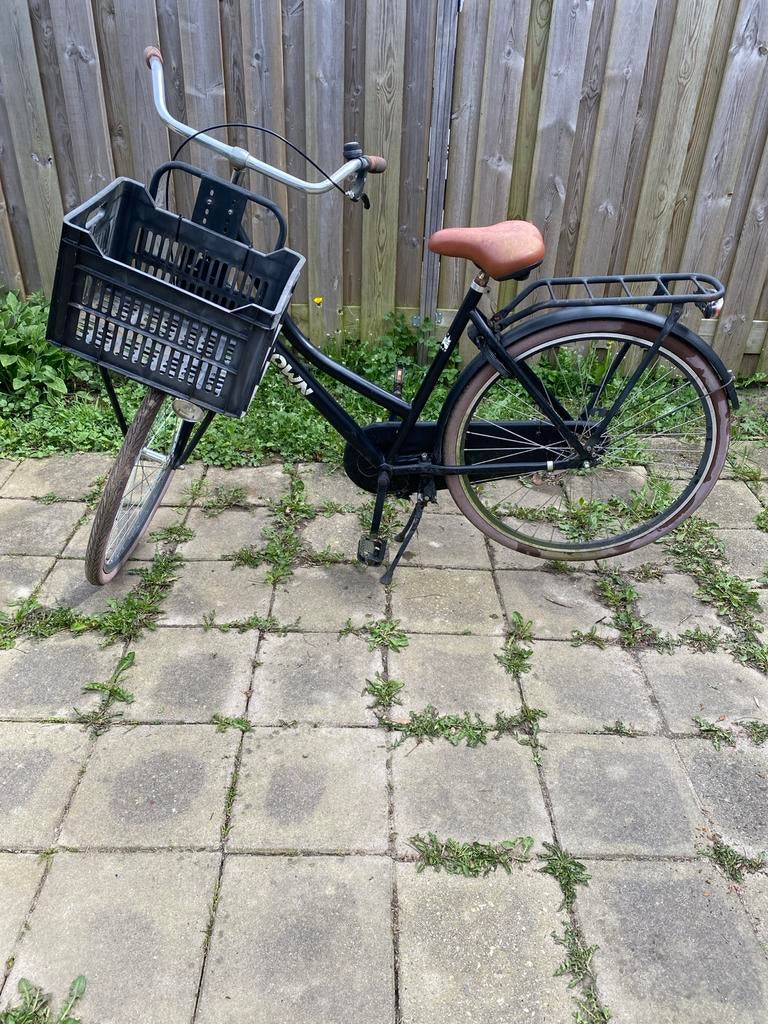 Zwarte Crown fiets met terugtraprem en gratis remblokken, Fietsen en Brommers, Fietsen | Dames | Damesfietsen, Ophalen of Verzenden