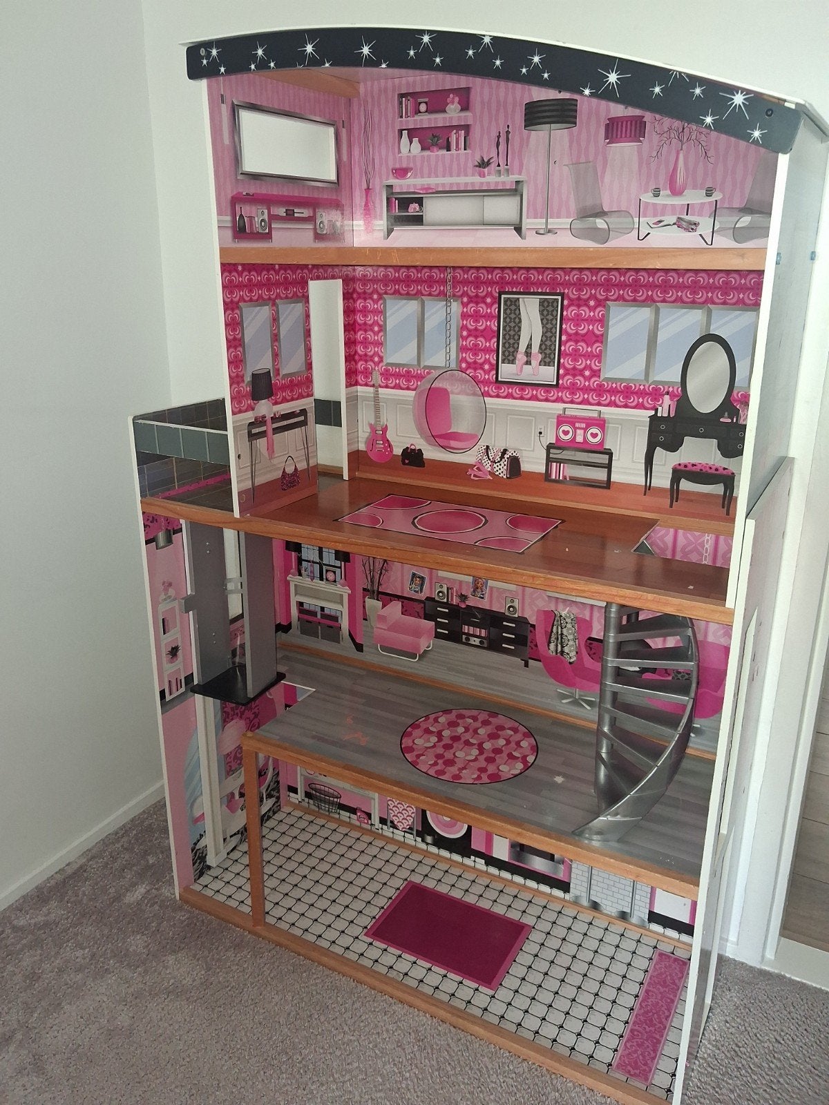 KidKraft Barbiehuis / Poppenhuis met Lift., Ophalen, Gebruikt, Barbie