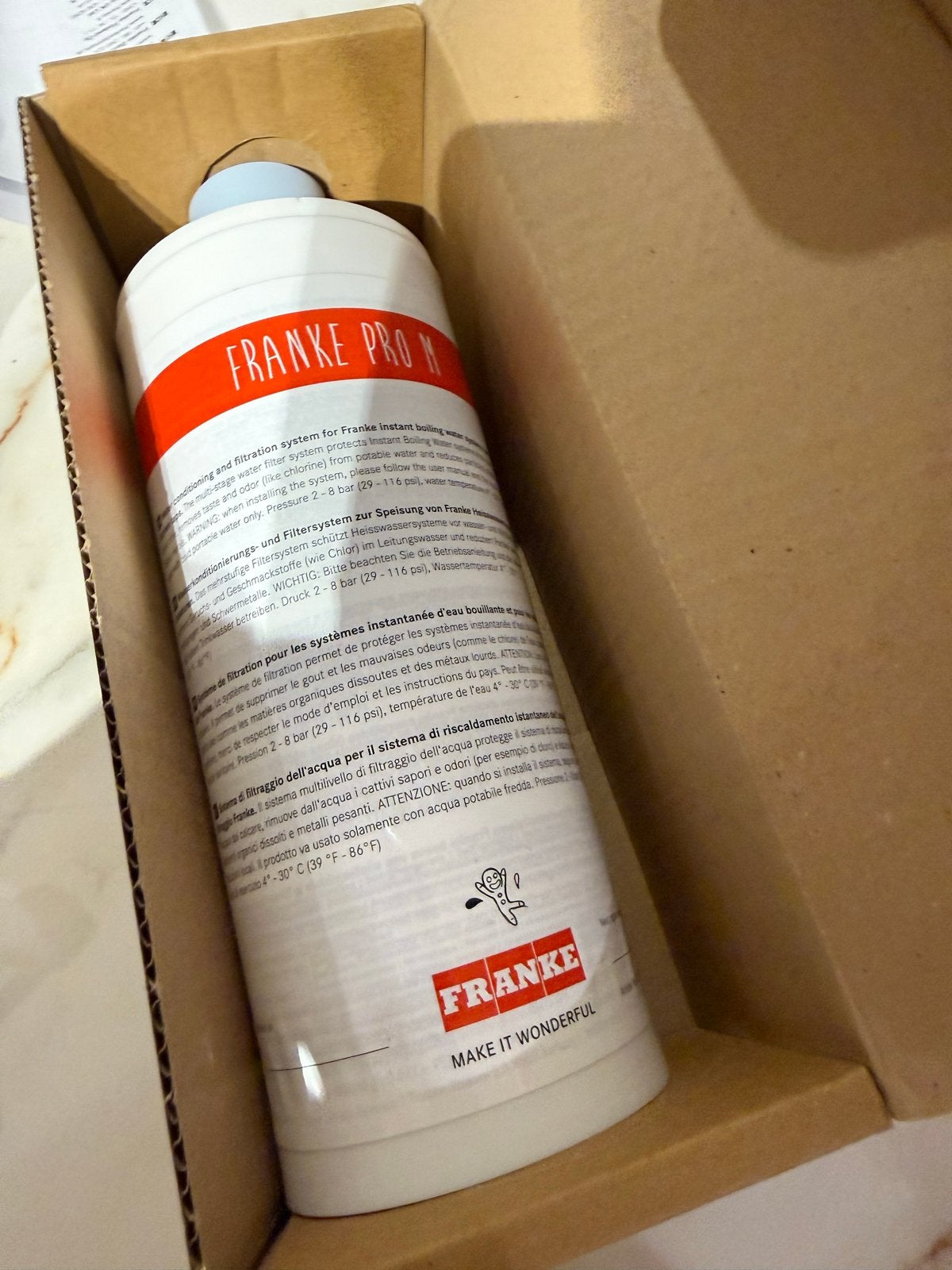 Franke Pro M Filter cartridge 120.0305.558, Ophalen, Zo goed als nieuw