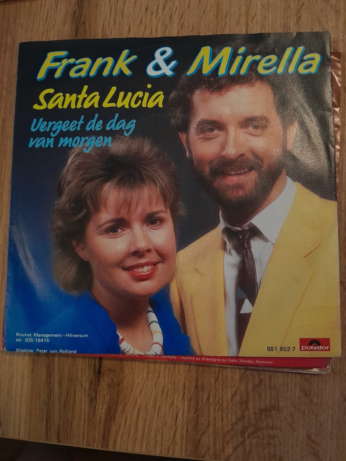 Frank & mirella 7inch santa lucia, Cd's en Dvd's, Ophalen of Verzenden, Zo goed als nieuw, Nederlandstalig