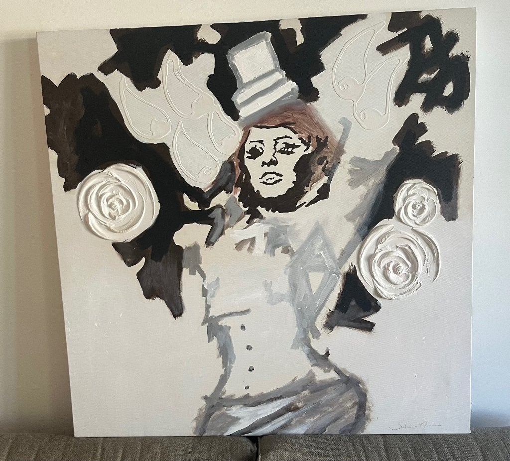 Schilderij Sabine Keiren - Bruintinten & Textuur, 100x100cm, Ophalen