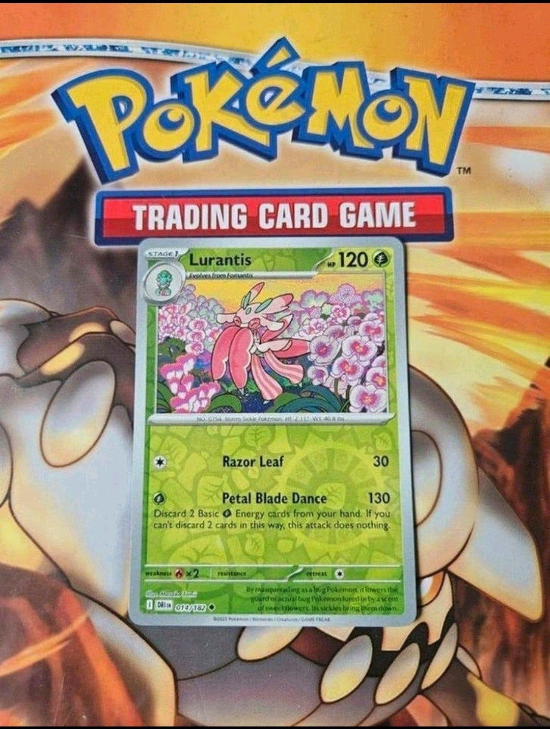 Lurantis 014/182 Destined Rivals pokemon reverse holo nm-m, Ophalen of Verzenden, Zo goed als nieuw, Losse kaart, Foil