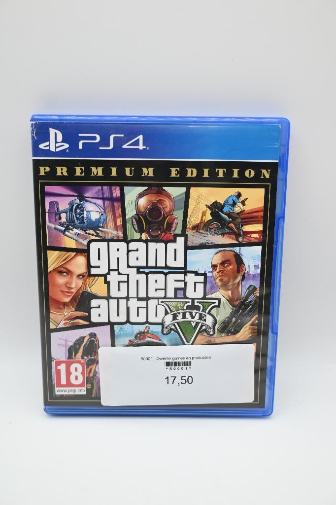 Playstation 4 GTA 5 Premium Edition, Gebruikt, Vanaf 18 jaar, 1 speler, Ophalen of Verzenden