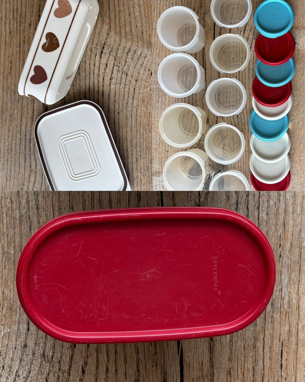 Tupperware diverse voorraadbakjes, 200, 440 en 500 ml, Ophalen of Verzenden, Gebruikt, Bewaardoos, Met inzet