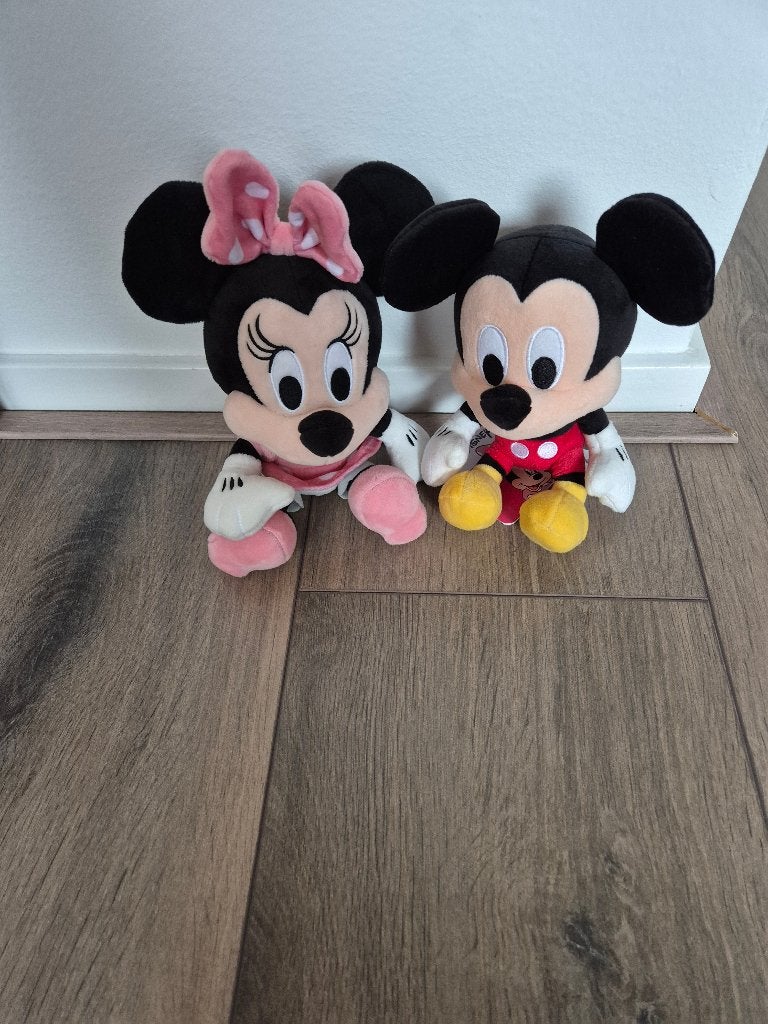 Disney knuffels Mickey Mouse en Mini Mouse nieuw met kaartje, Ophalen of Verzenden, Mickey Mouse, Nieuw, Knuffel