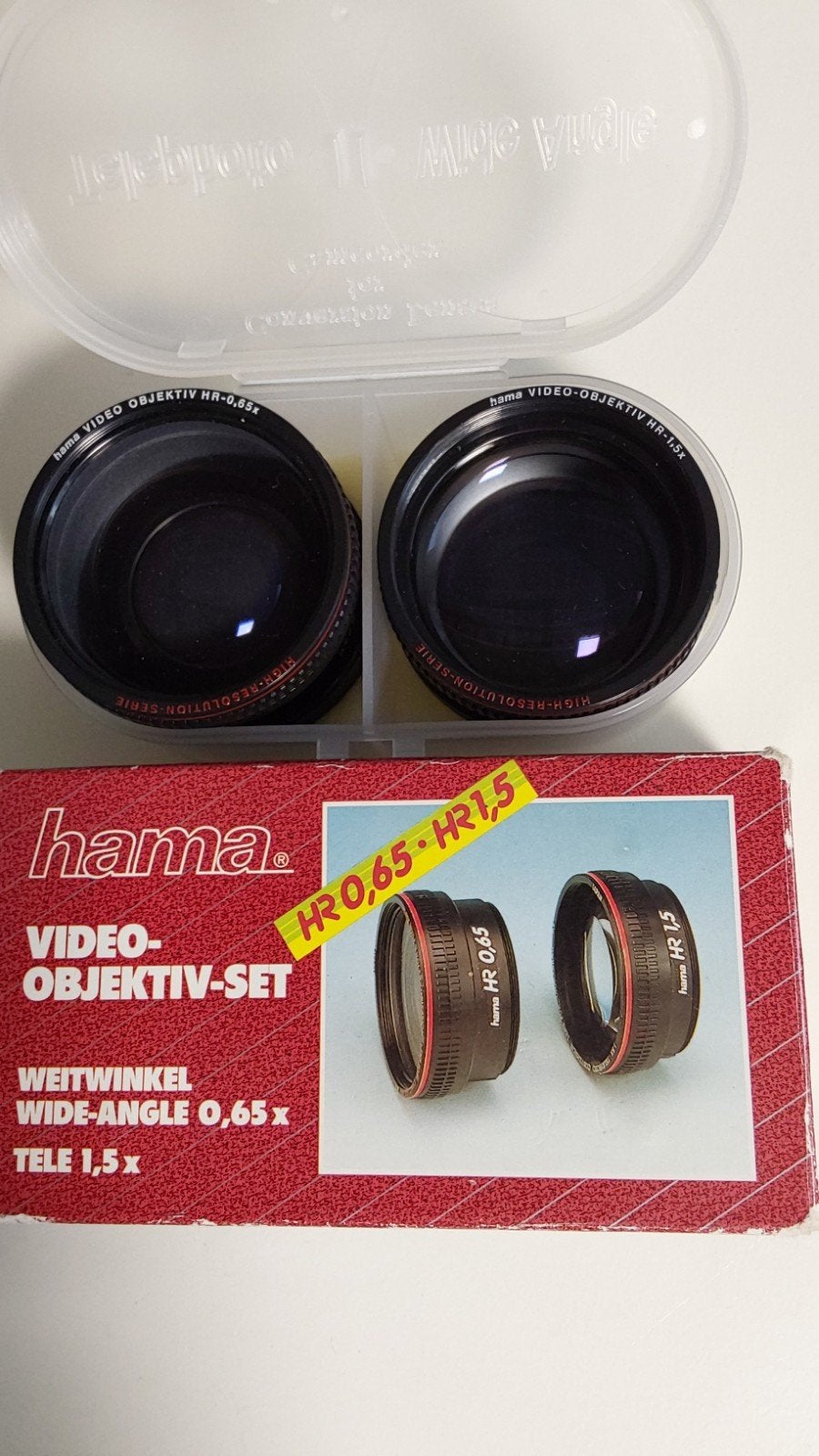 Hama Video-Objectief-Set: Wide-Angle 0.65x & Tele 1.5x, Audio, Tv en Foto, Ophalen, Overige merken, 20x of meer